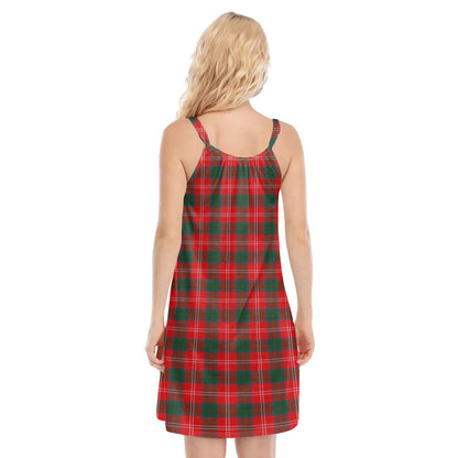 Chisholm Modern Tartan Crest O-neck Cami Dress