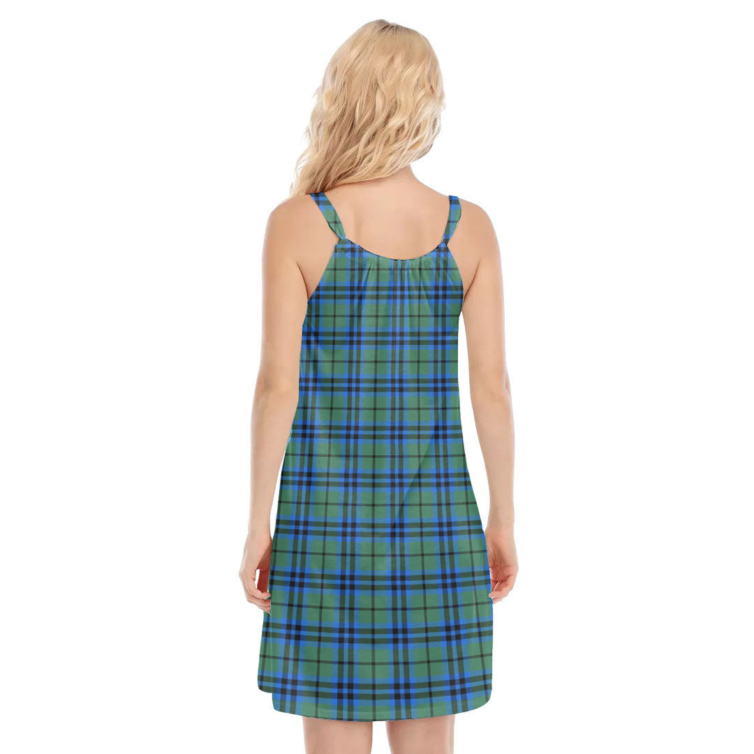 Falconer Tartan Crest O-neck Cami Dress