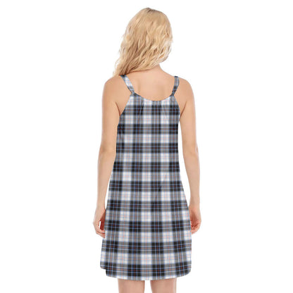 MacRae Dress Modern Tartan Crest O-neck Cami Dress