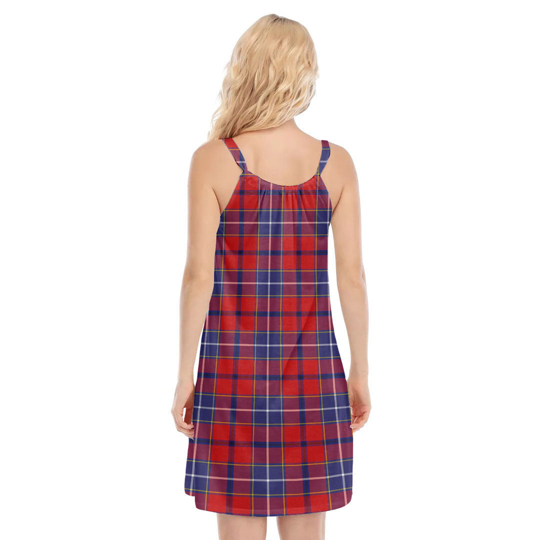 Wishart Dress Tartan Crest O-neck Cami Dress