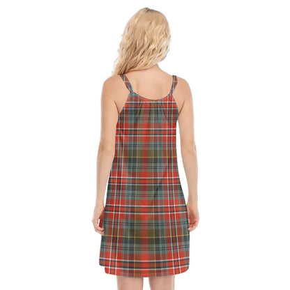 MacPherson Weathered Tartan Crest O-neck Cami Dress