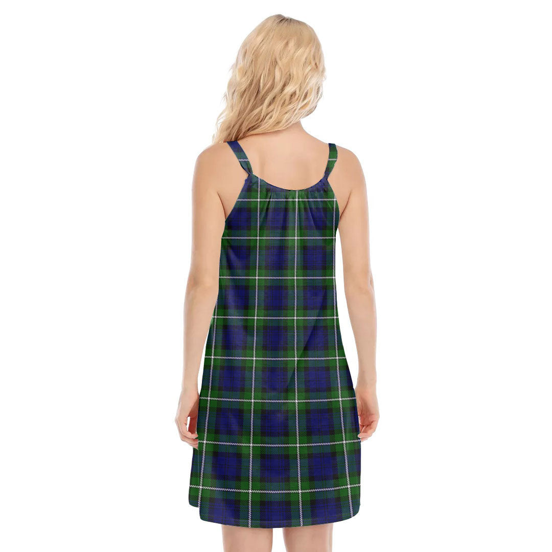 Forbes Modern Tartan Crest O-neck Cami Dress