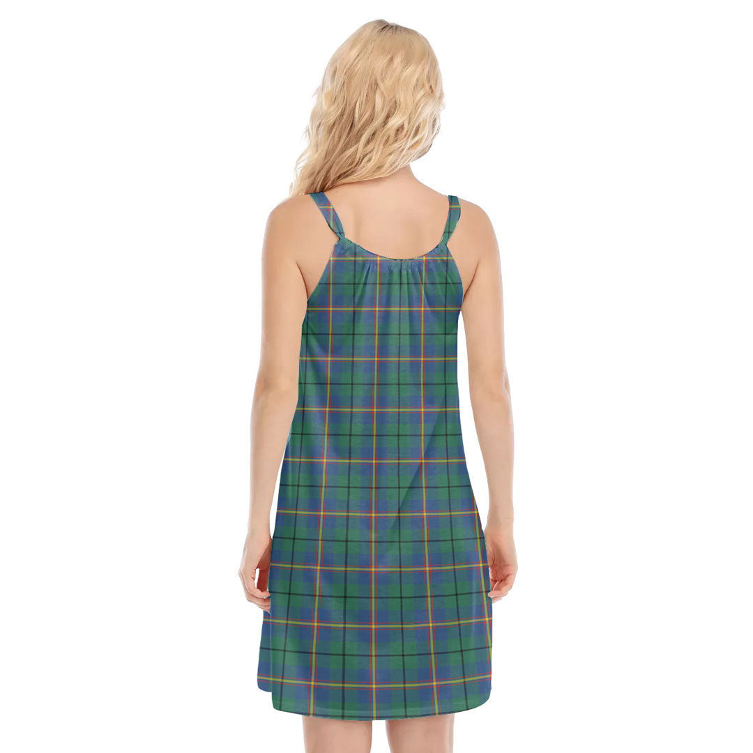 Carmichael Ancient Tartan Crest O-neck Cami Dress