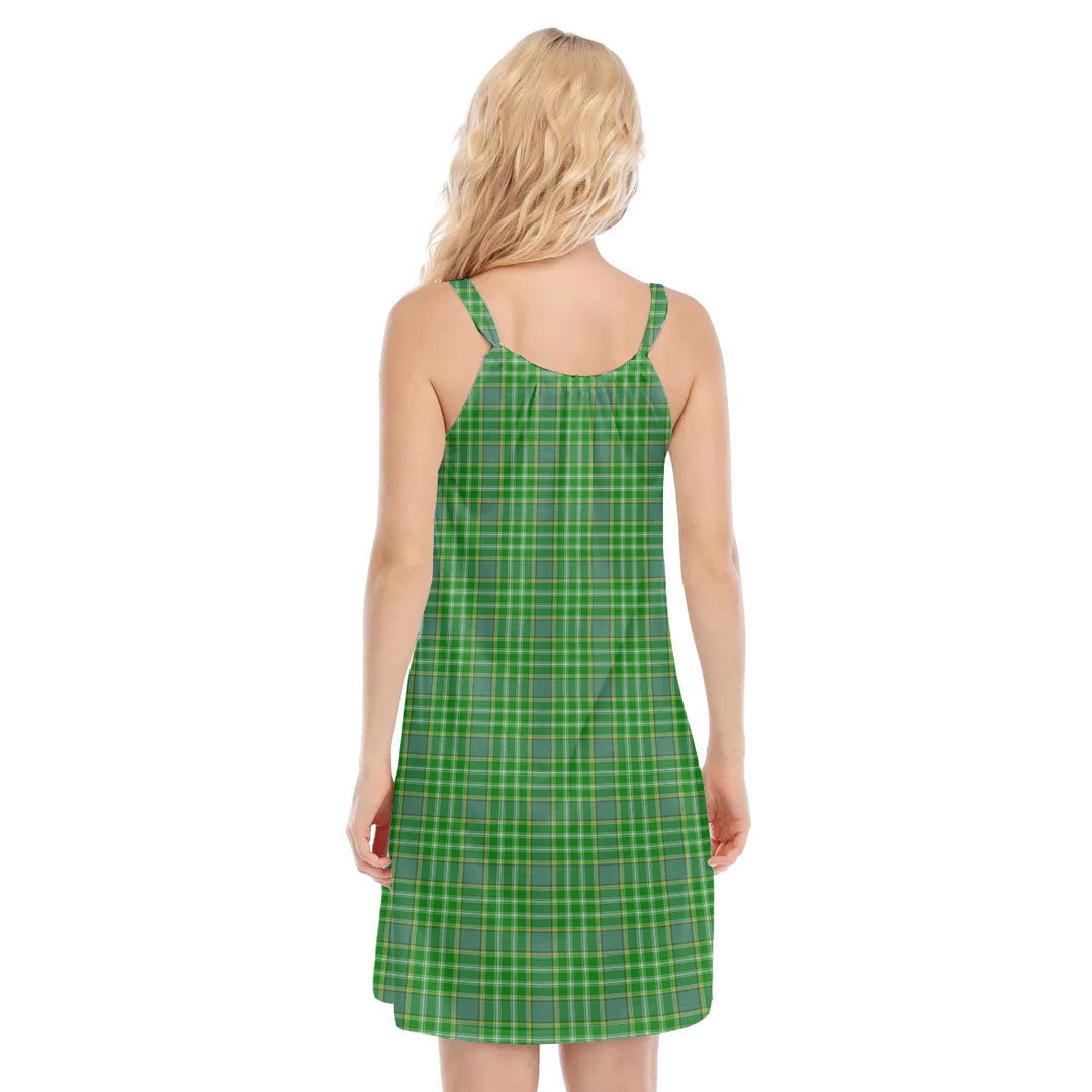 Currie Tartan Crest O-neck Cami Dress