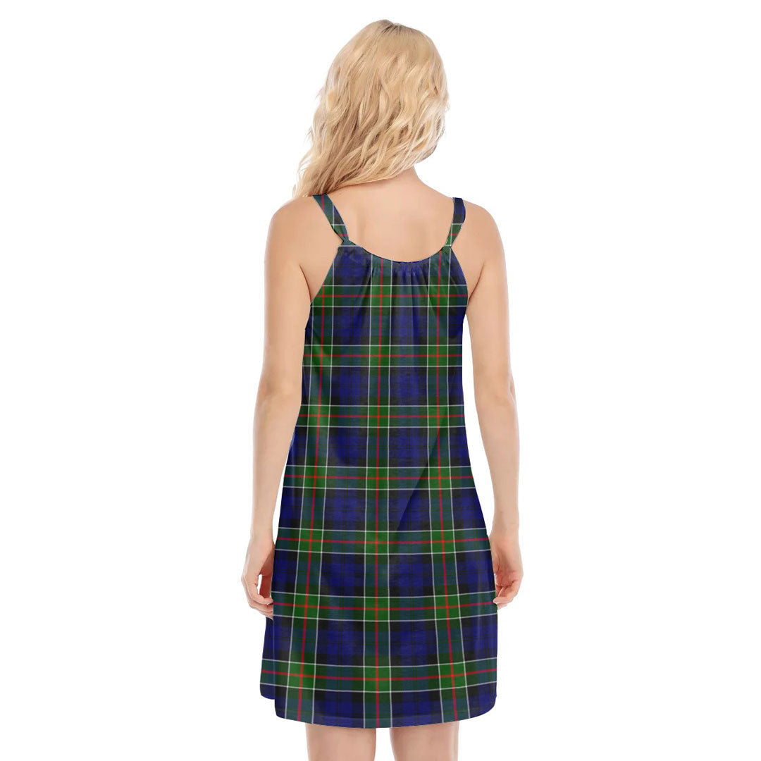 Colquhoun Modern Tartan Crest O-neck Cami Dress