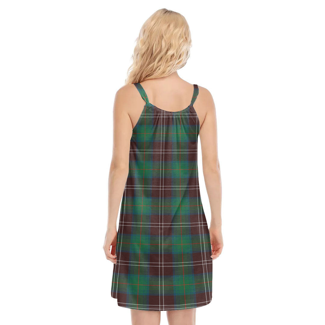 Chisholm Hunting Ancient Tartan Crest O-neck Cami Dress