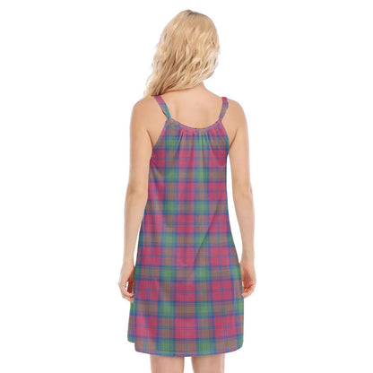 Lindsay Ancient Tartan Crest O-neck Cami Dress