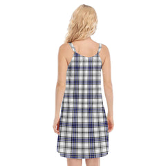 Hannay Modern Tartan Crest O-neck Cami Dress