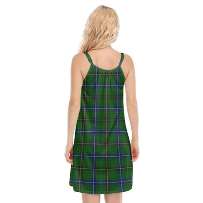 Henderson Modern Tartan Crest O-neck Cami Dress