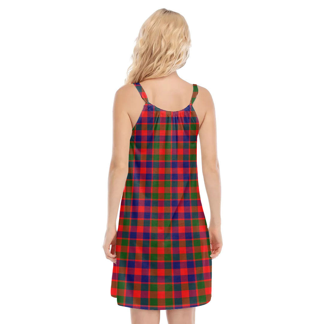 Gow Modern Tartan Crest O-neck Cami Dress