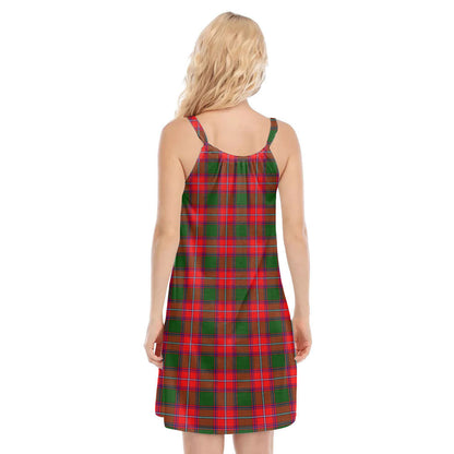 Rattray Modern Tartan Crest O-neck Cami Dress