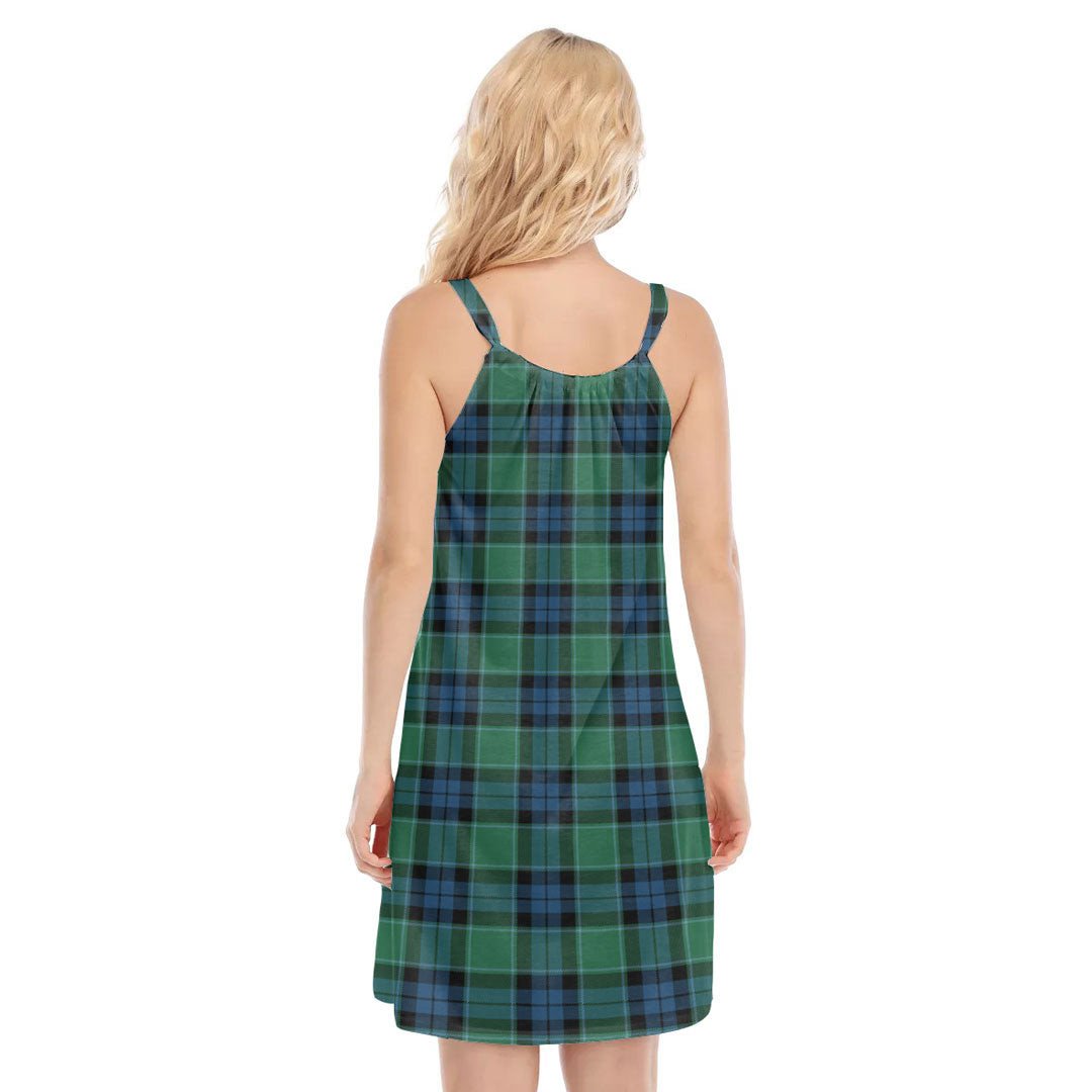 Graham of Menteith Ancient Tartan Crest O-neck Cami Dress