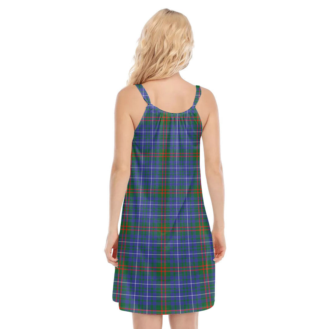 Edmonstone Tartan Crest O-neck Cami Dress