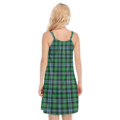 Arbuthnot Ancient Tartan Crest O-neck Cami Dress