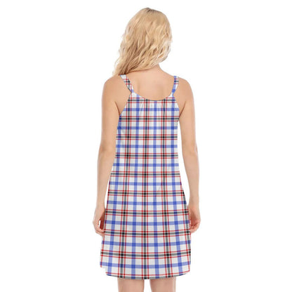 Boswell Modern Tartan Crest O-neck Cami Dress