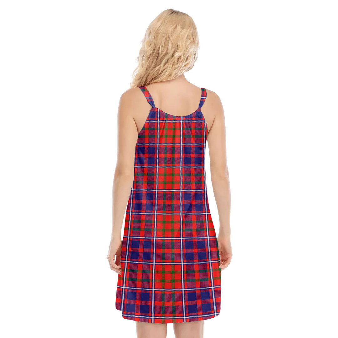 Cameron of Lochiel Modern Tartan Crest O-neck Cami Dress