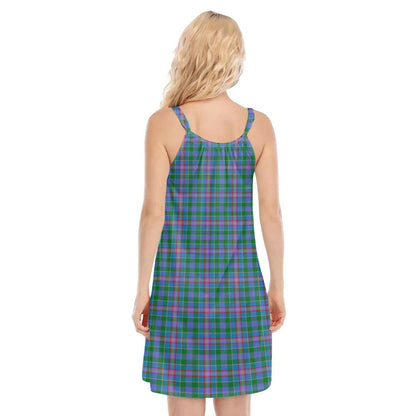 Pitcairn Hunting Tartan Crest O-neck Cami Dress