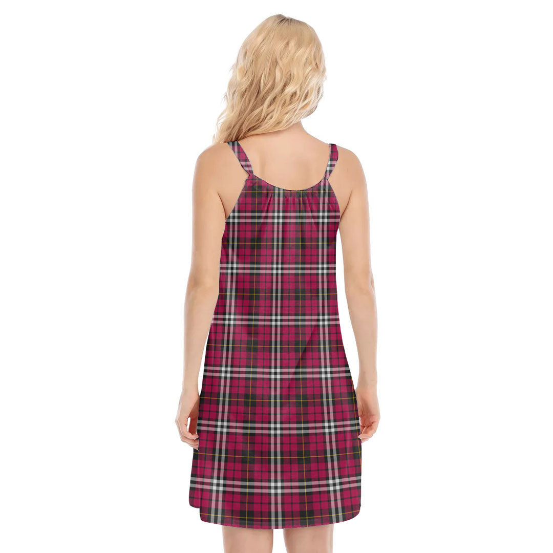 Little Tartan Crest O-neck Cami Dress