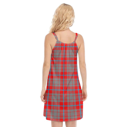 Moubray Tartan Crest O-neck Cami Dress