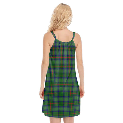 Cranstoun Tartan Crest O-neck Cami Dress