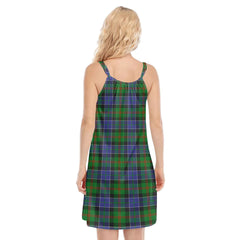 Paterson Tartan Crest O-neck Cami Dress