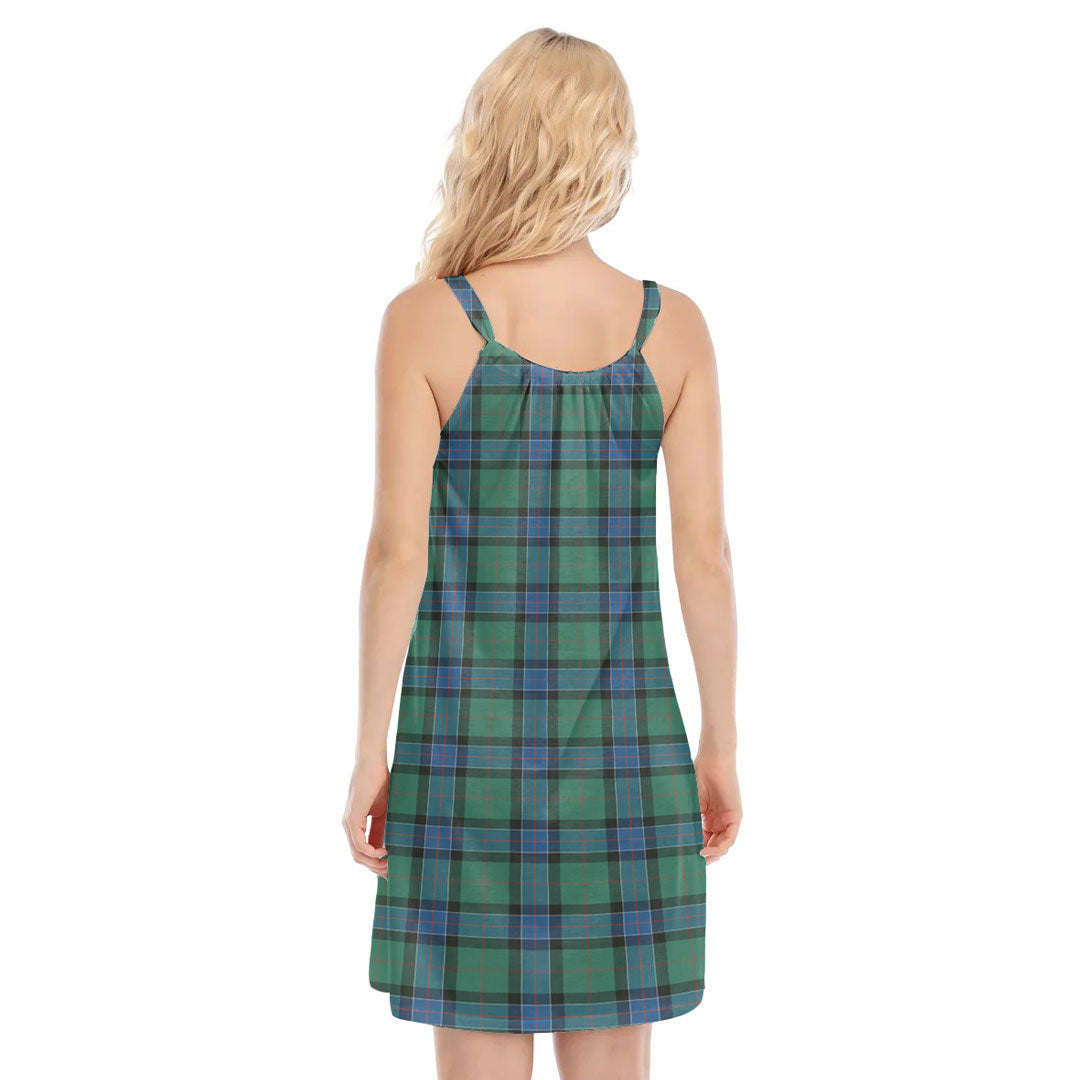 Sinclair Hunting Ancient Tartan Crest O-neck Cami Dress