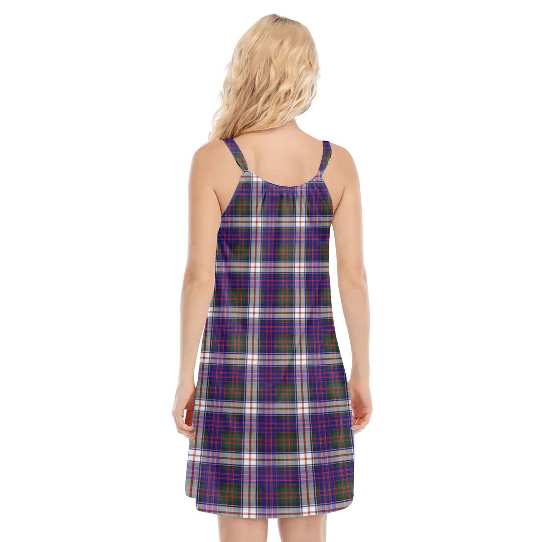 MacDonald Dress Modern Tartan Crest O-neck Cami Dress