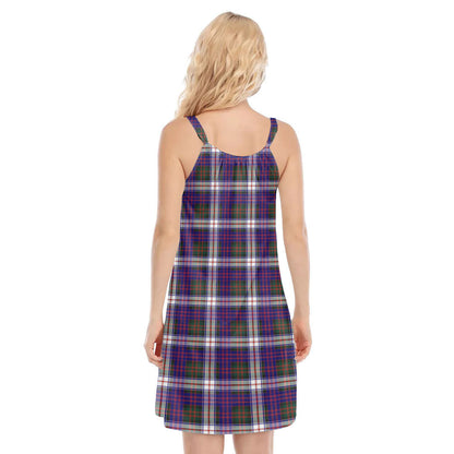 MacDonald Dress Modern Tartan Crest O-neck Cami Dress