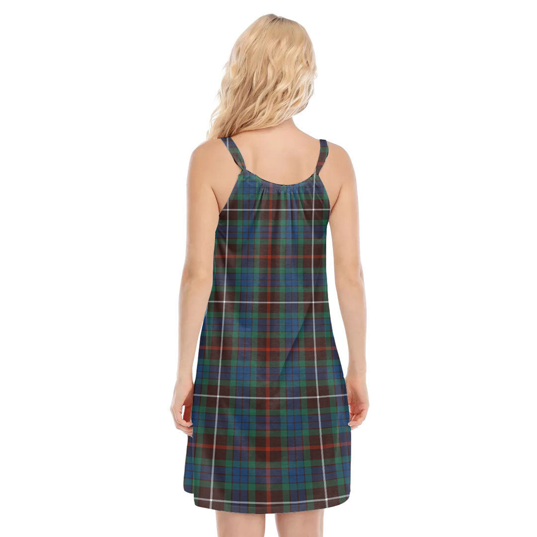 Fraser Hunting Ancient Tartan Crest O-neck Cami Dress