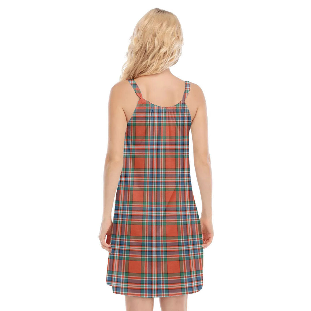 MacFarlane Ancient Tartan Crest O-neck Cami Dress