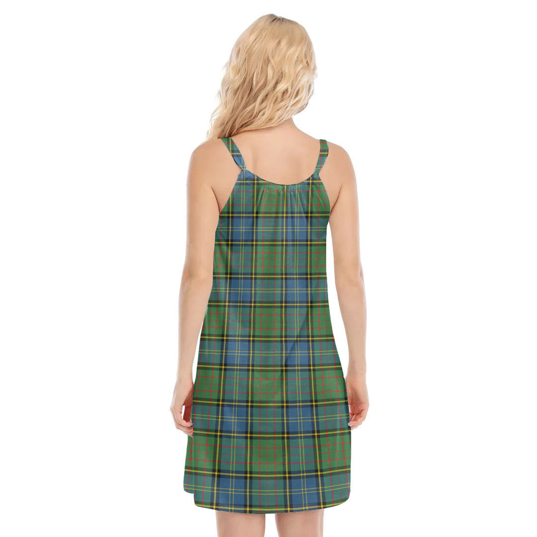 MacMillan Hunting Ancient Tartan Crest O-neck Cami Dress