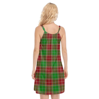 Baxter Modern Tartan Crest O-neck Cami Dress