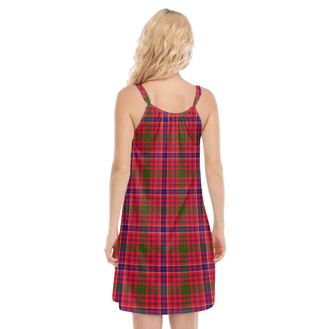 MacRae Modern Tartan Crest O-neck Cami Dress