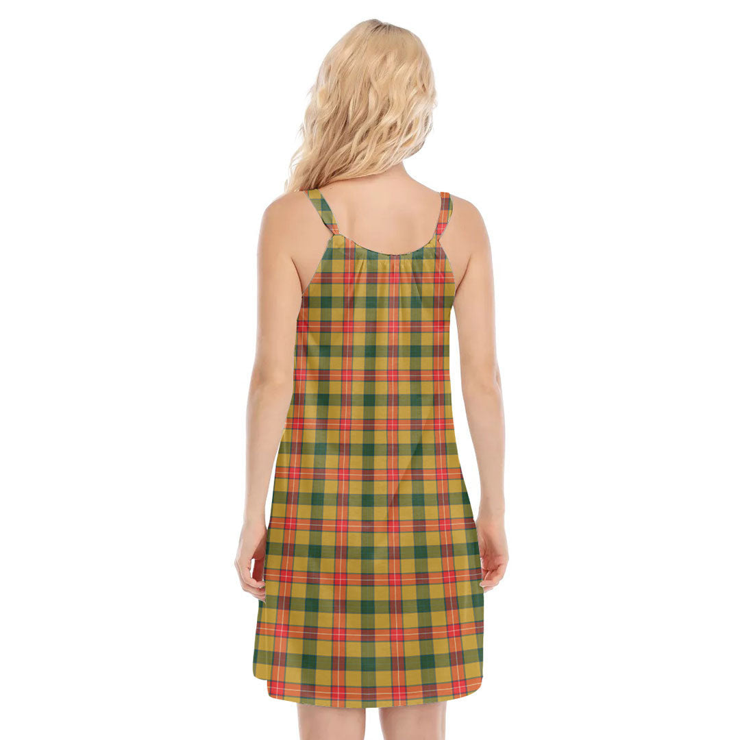 Baxter Tartan Crest O-neck Cami Dress