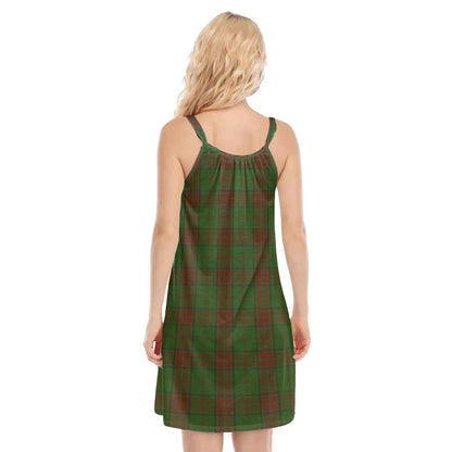 Maxwell Hunting Tartan Crest O-neck Cami Dress