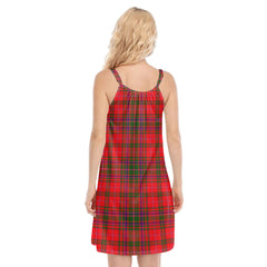 MacDougall Modern Tartan Crest O-neck Cami Dress