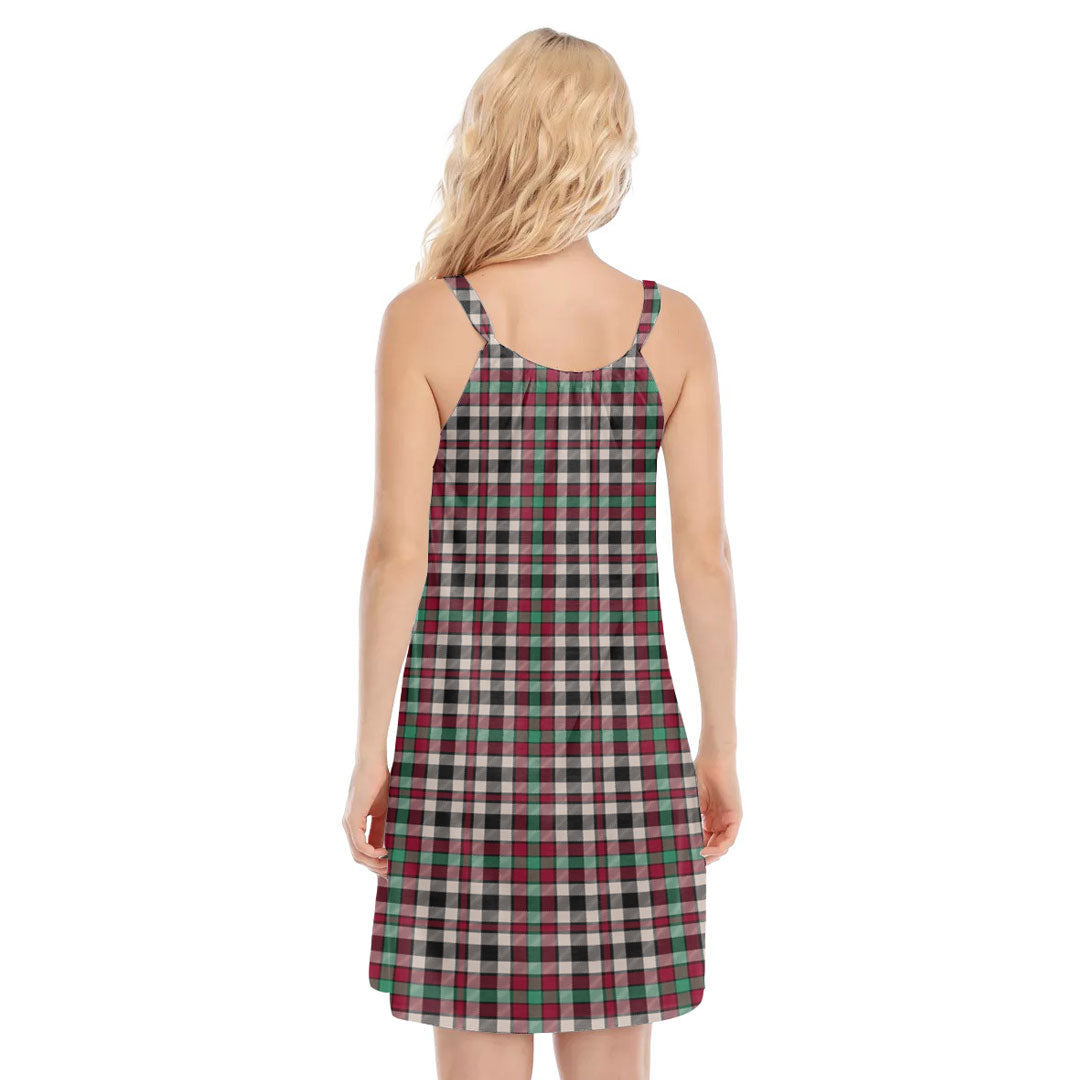 Borthwick Dress Ancient Tartan Crest O-neck Cami Dress