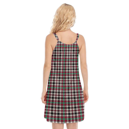 Borthwick Dress Ancient Tartan Crest O-neck Cami Dress