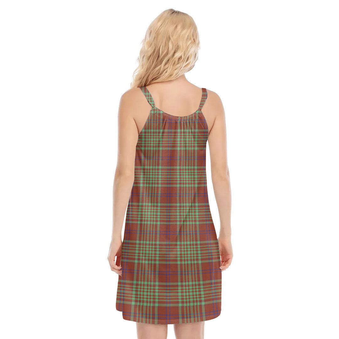 MacGillivray Hunting Ancient Tartan Crest O-neck Cami Dress