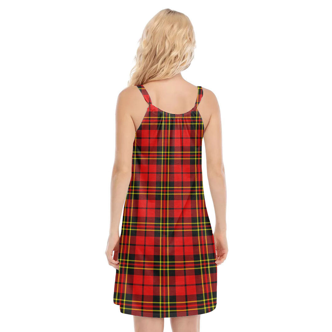 Brodie Modern Tartan Crest O-neck Cami Dress