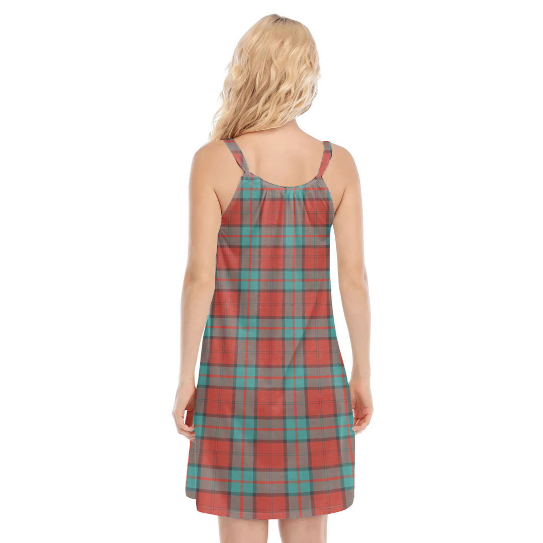 Dunbar Ancient Tartan Crest O-neck Cami Dress