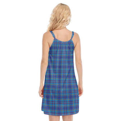 Mercer Modern Tartan Crest O-neck Cami Dress