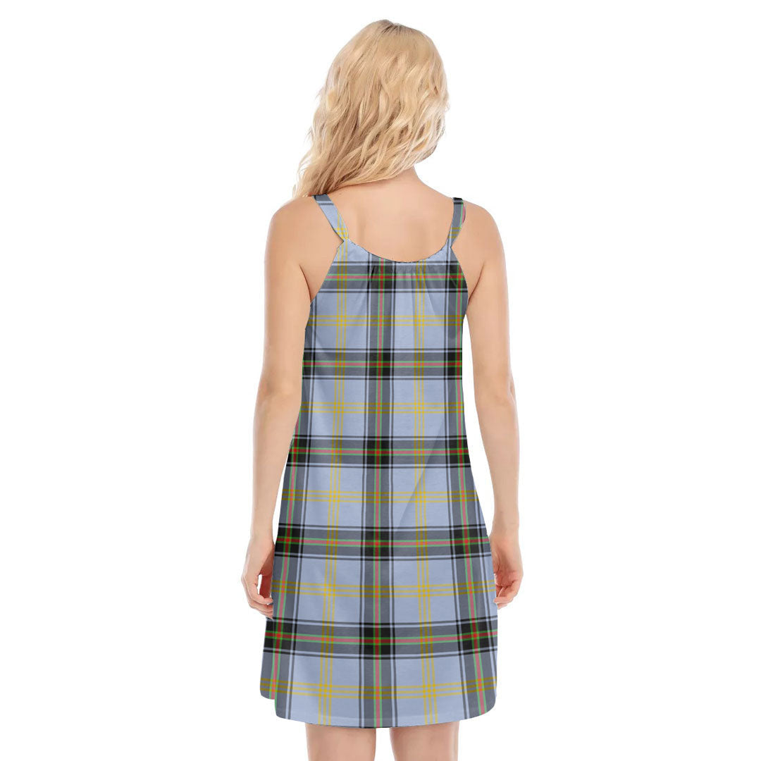 Bell of the Borders Tartan Crest O-neck Cami Dress