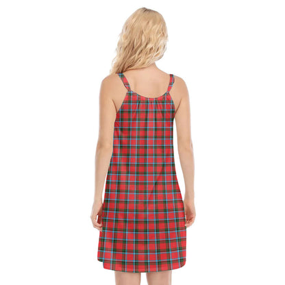 Sinclair Modern Tartan Crest O-neck Cami Dress