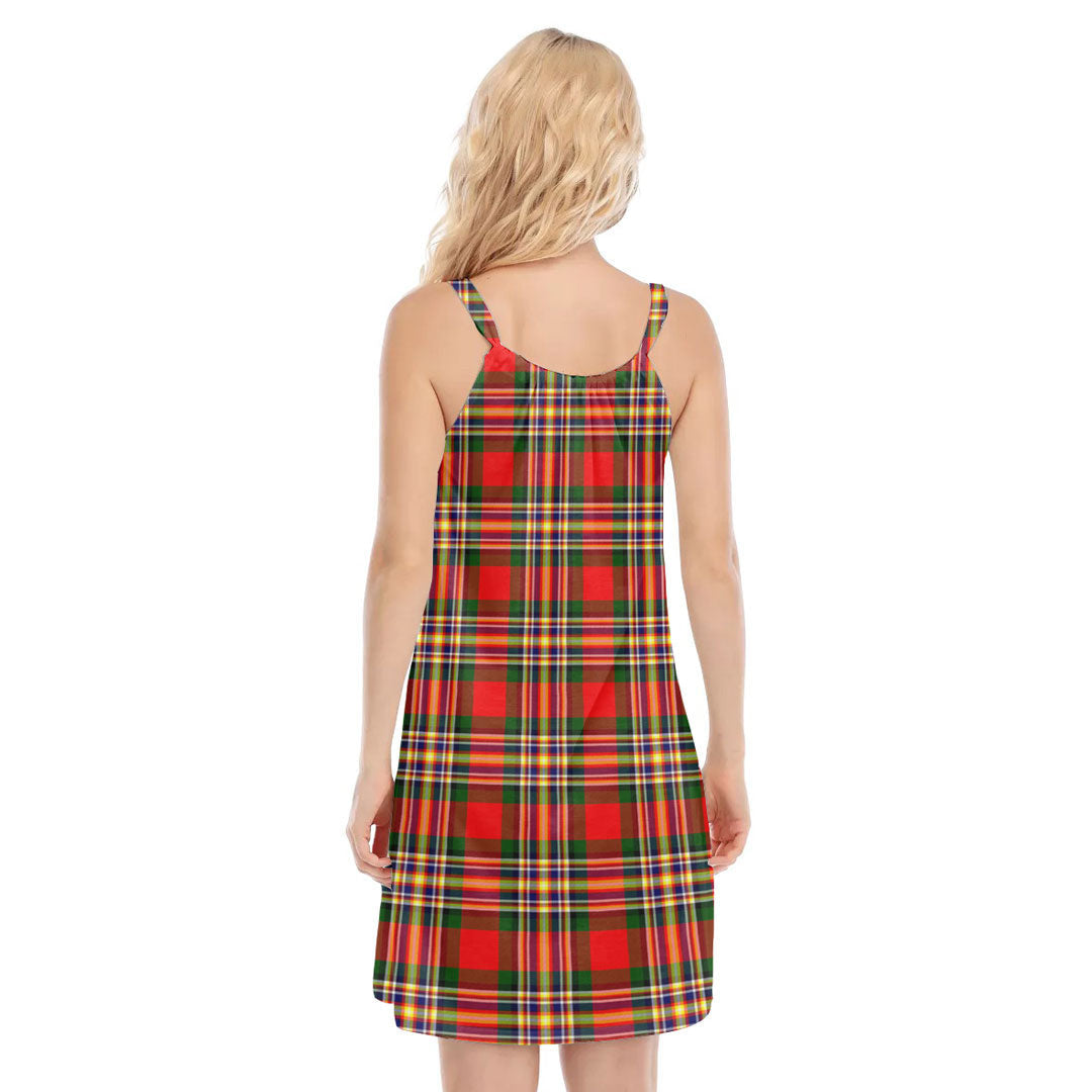 MacGill Modern Tartan Crest O-neck Cami Dress