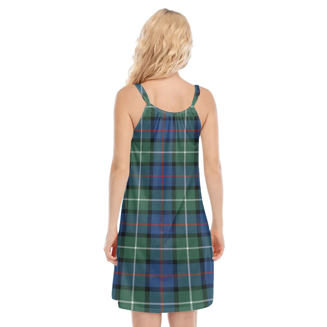 Davidson of Tulloch Tartan Crest O-neck Cami Dress