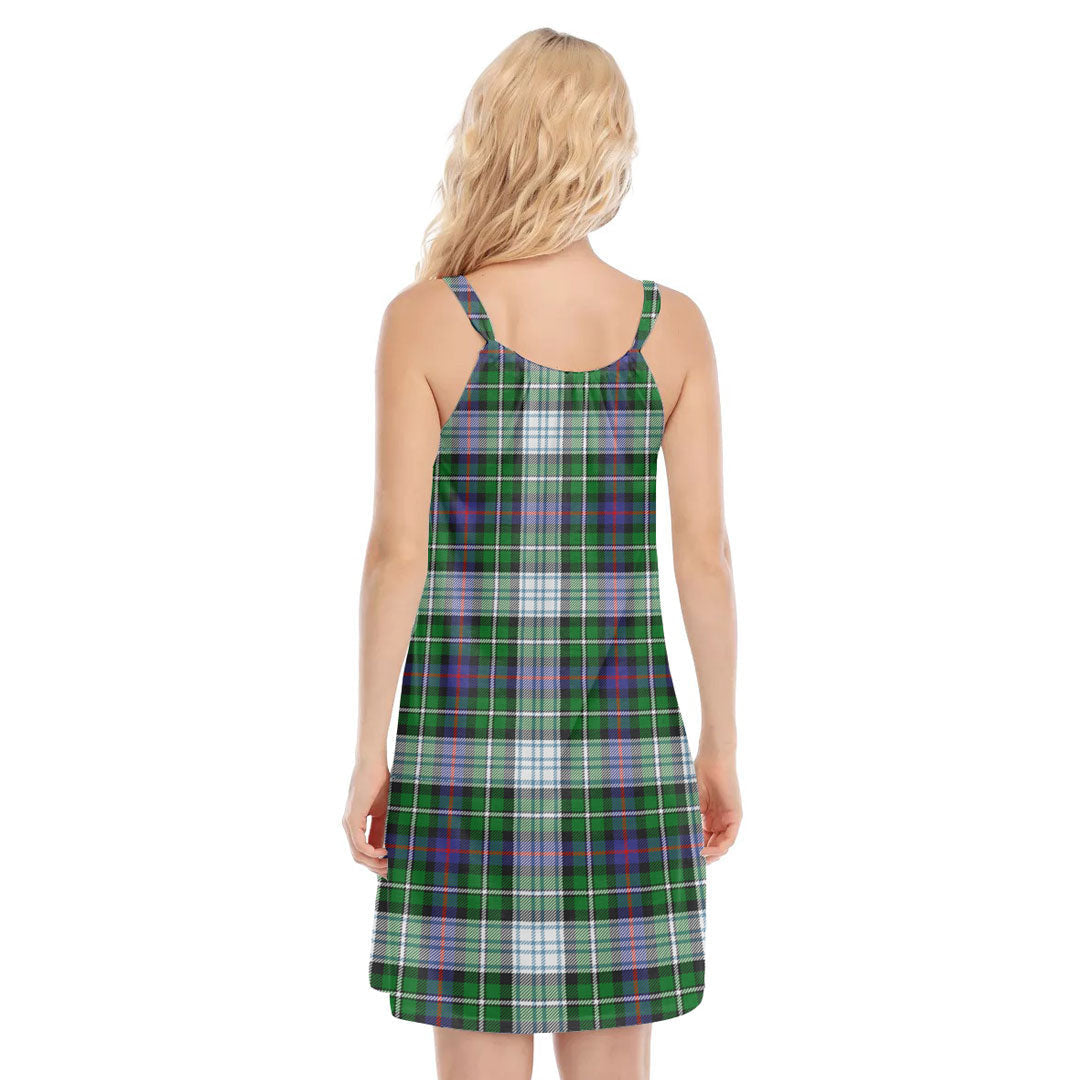 MacKenzie Dress Modern Tartan Crest O-neck Cami Dress