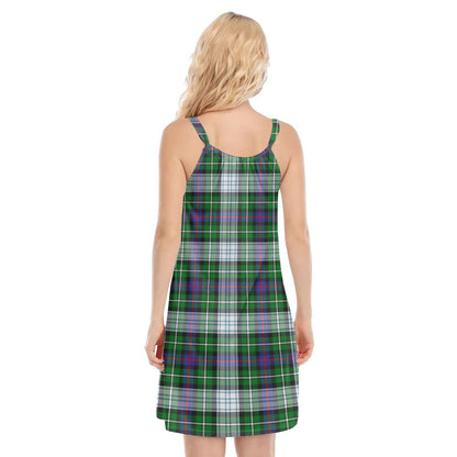 MacKenzie Dress Modern Tartan Crest O-neck Cami Dress