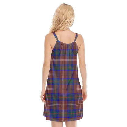 Chisholm Hunting Modern Tartan Crest O-neck Cami Dress