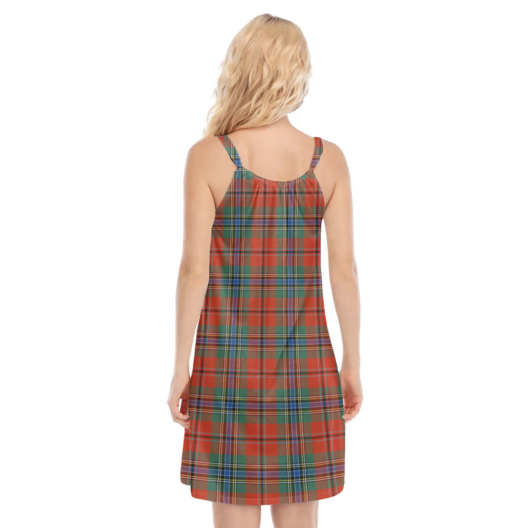 MacLean of Duart Ancient Tartan Crest O-neck Cami Dress